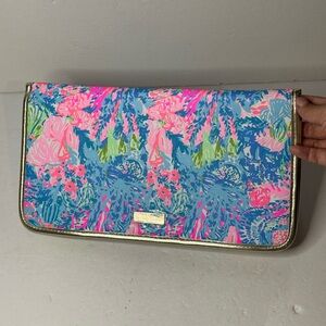 Lilly Pulitzer Fished My Wish Bi-fold Travel Organizer Clutch Bag